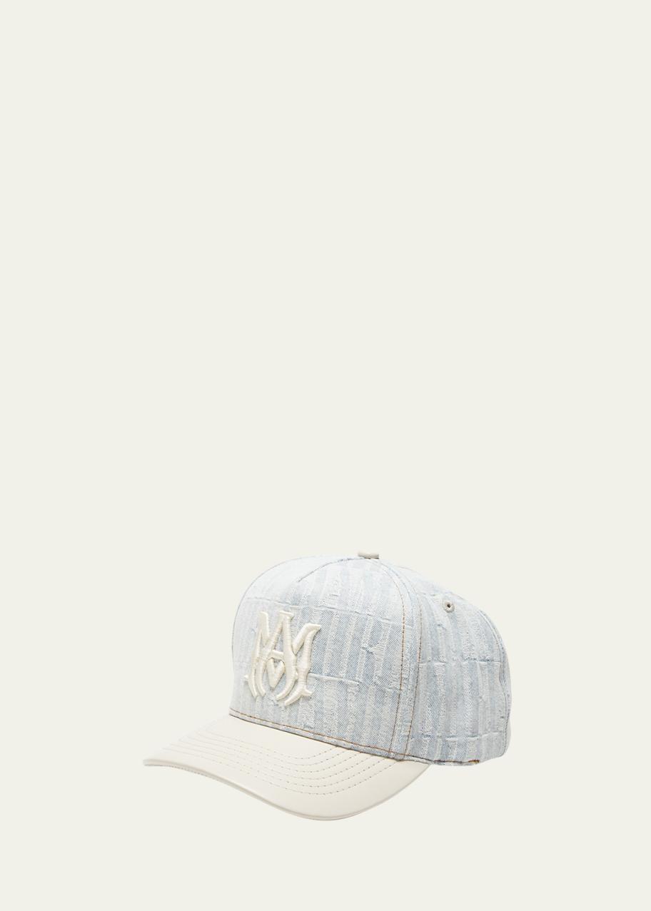Amiri Men's Repeat Logo Denim Baseball Cap - Bergdorf Goodman