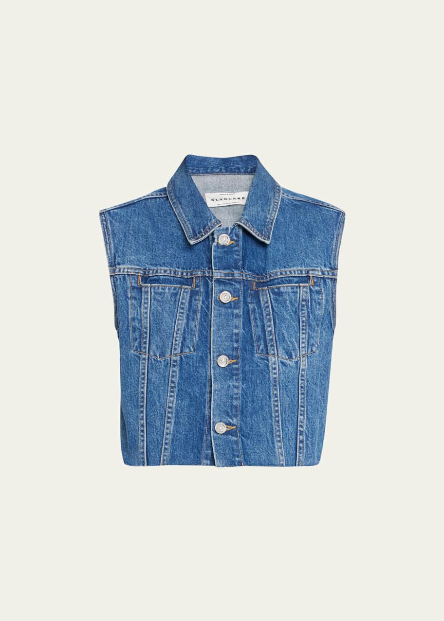 Cut off deals jean vest