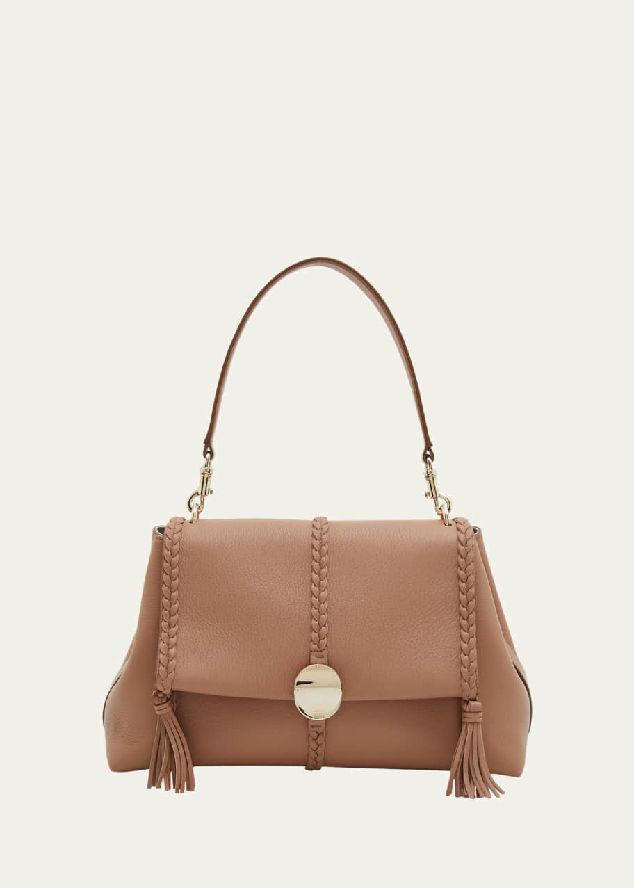 トートバッグ CHLOE Caramel Leather Medium Penelope Handbag Chloe Penelope Medium Top-Handle Bag in Smooth Grained