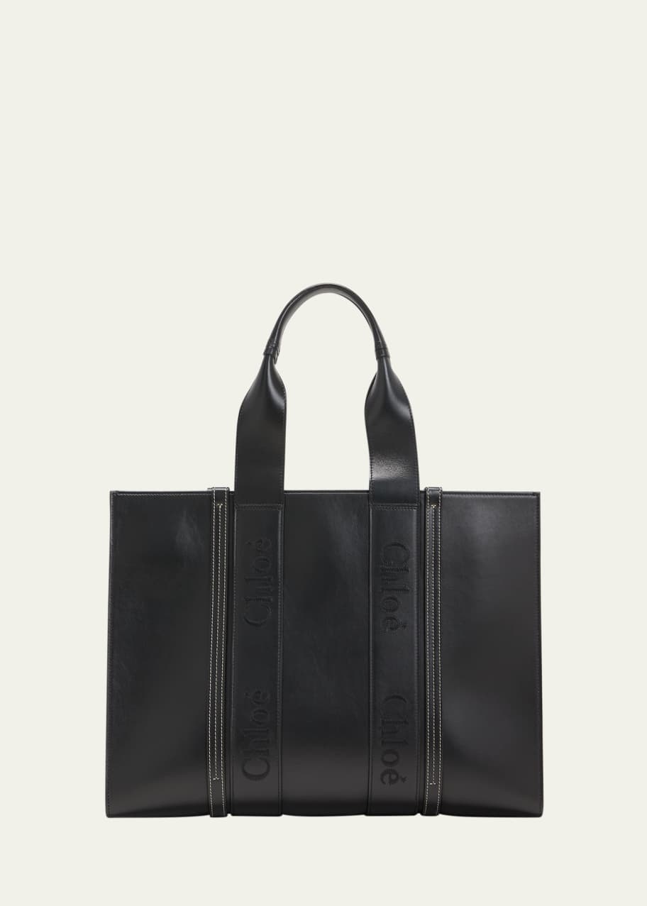 【関税込み】CHLOE Woody' large shopping bag Chloé Large Woody Tote Bag In Linen in White - Brown | Chloé US