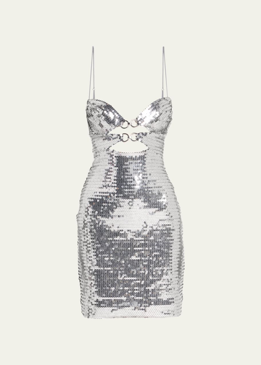 Nensi Dojaka Sequined Double Ring Bra Tank Mini Dress - Bergdorf Goodman