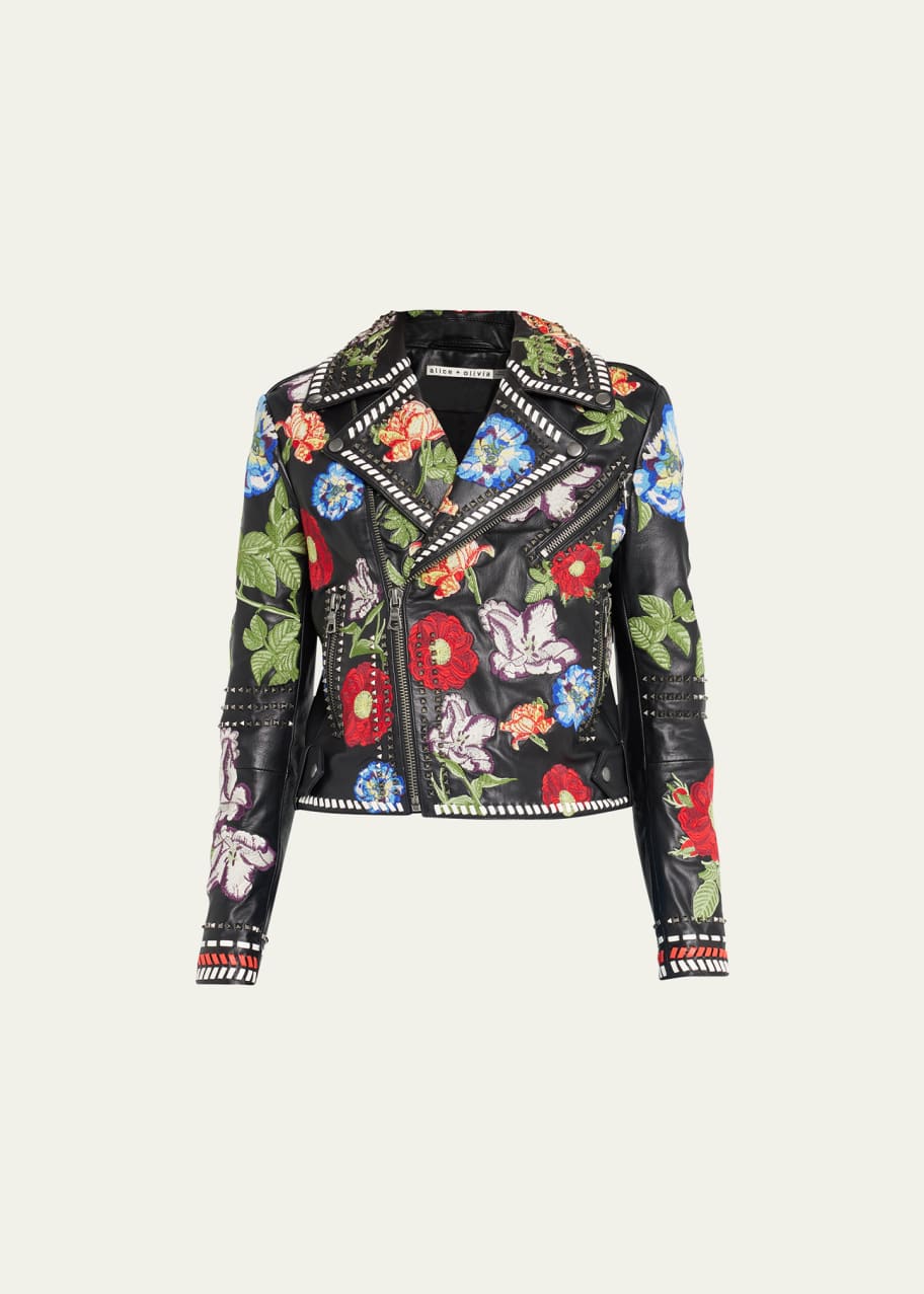 Alice and olivia best sale cody leather jacket
