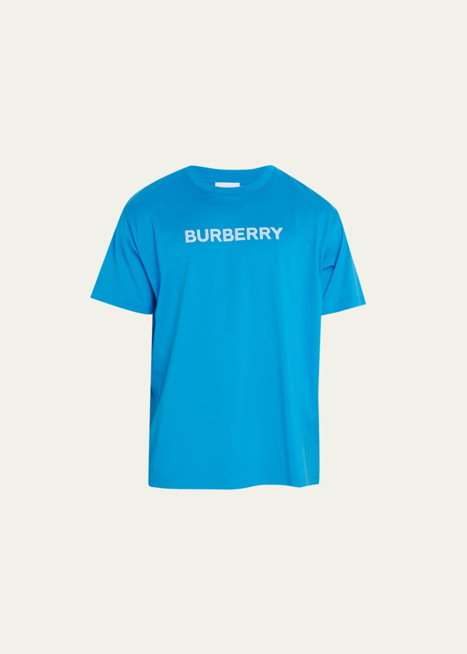 Burberry t shirt blue logo sales