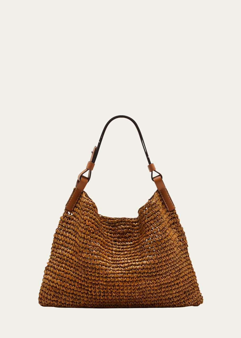 Proenza Schouler White Label Minetta Raffia Shoulder Bag