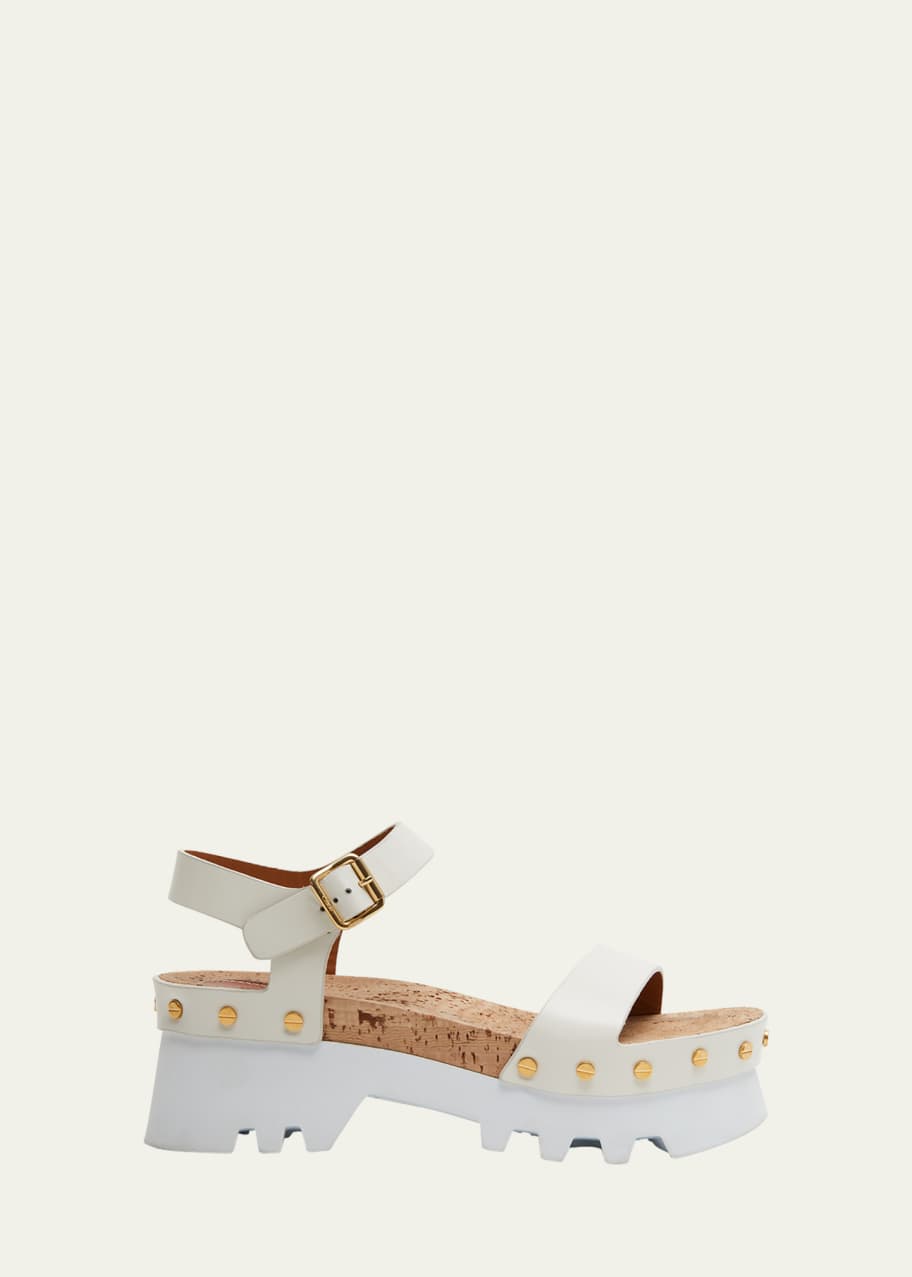 Chloe Owena AnkleStrap Leather Sandals Bergdorf Goodman