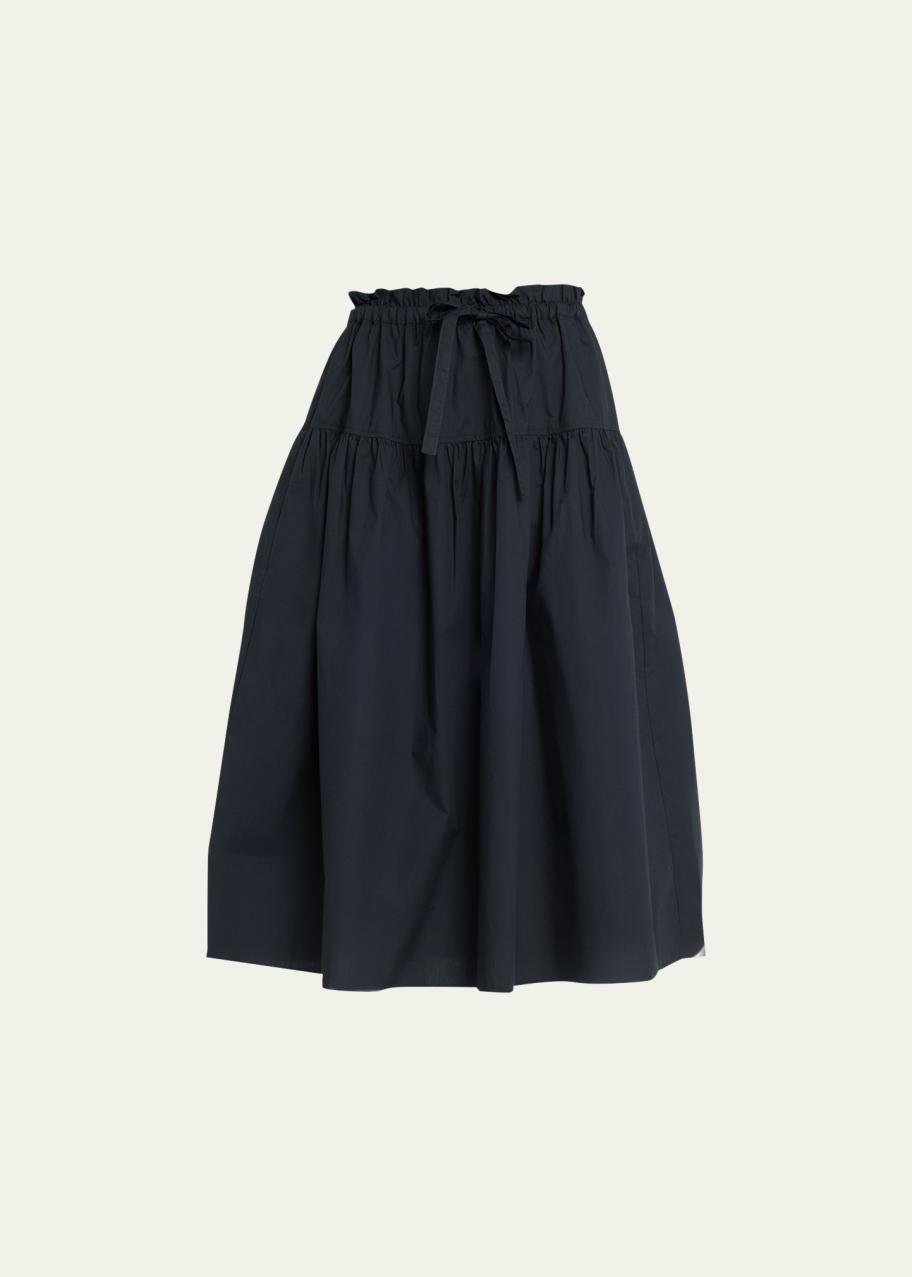 Ulla Johnson Fernanda Tiered Cotton Poplin Midi Skirt - Bergdorf Goodman