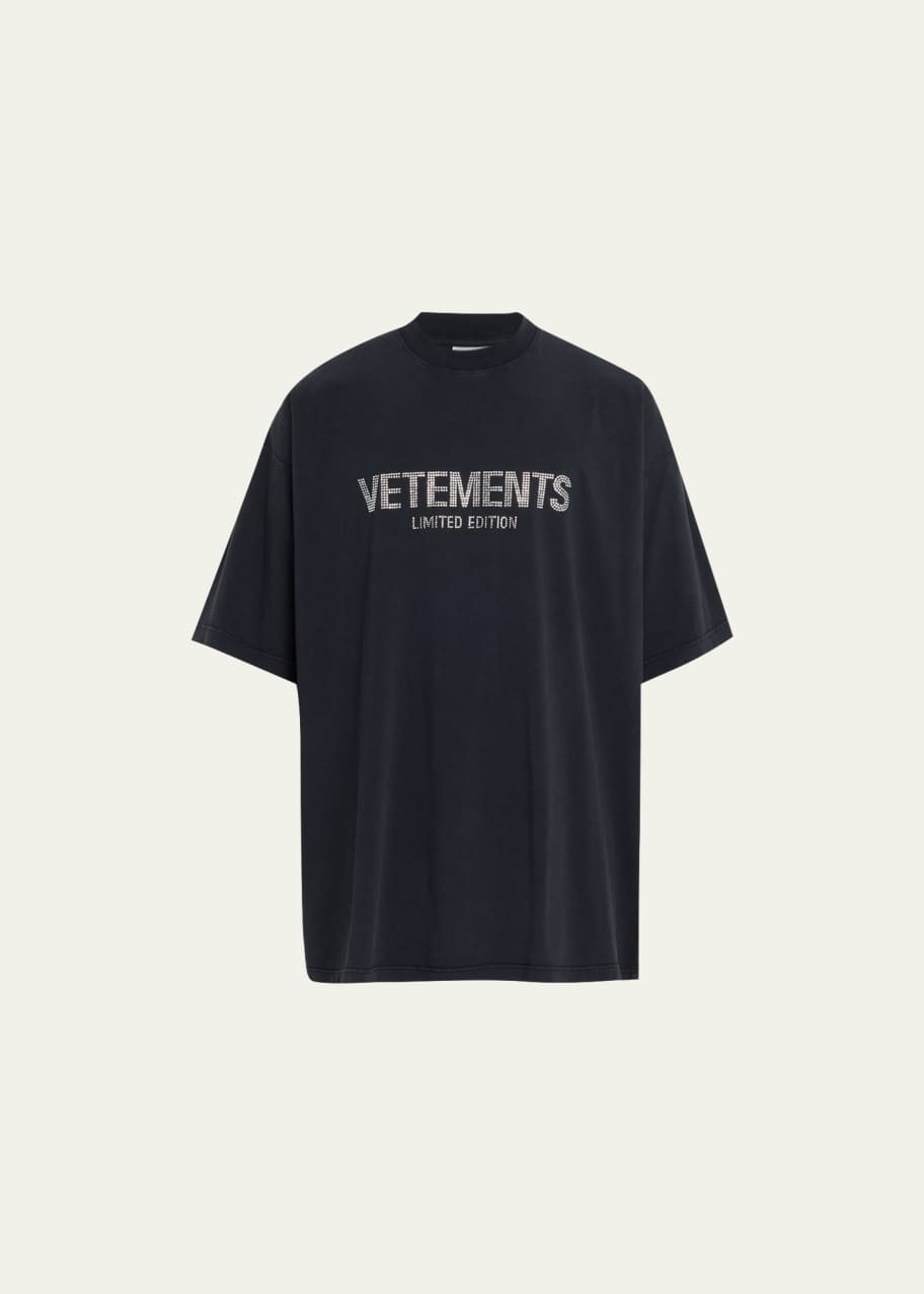 [VETEMENTS]CRYSTAL Tシャツ Vetements Men's Jersey Crystal-Logo T-Shirt - Bergdorf Goodman