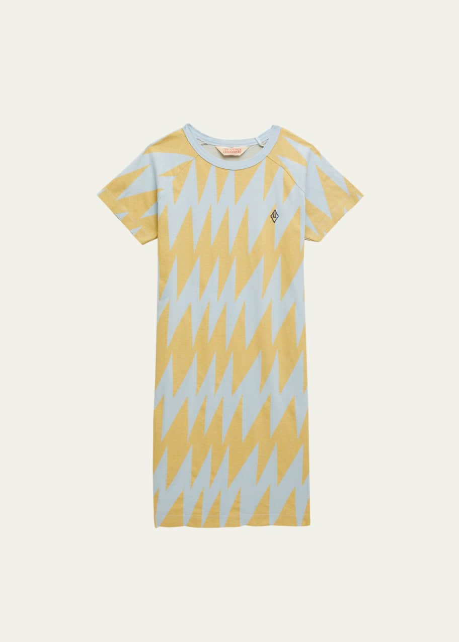 jean dress knee length Frayed Colorblock Denim Dress main image 1