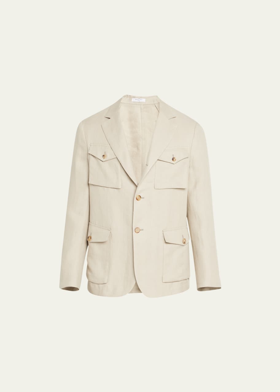 Linen military jacket discount