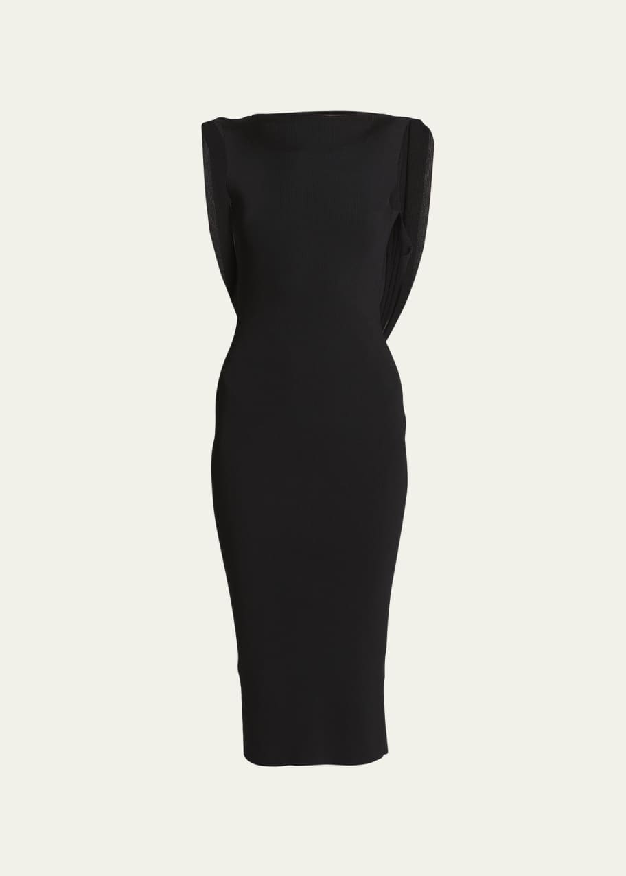 strapless open back dress Zara Gown black bustier evening gown  Mia Bella Couture
