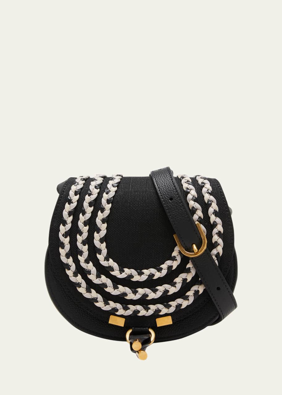 Chloe Marcie Mini Braided Leather Saddle Crossbody Bag Bergdorf