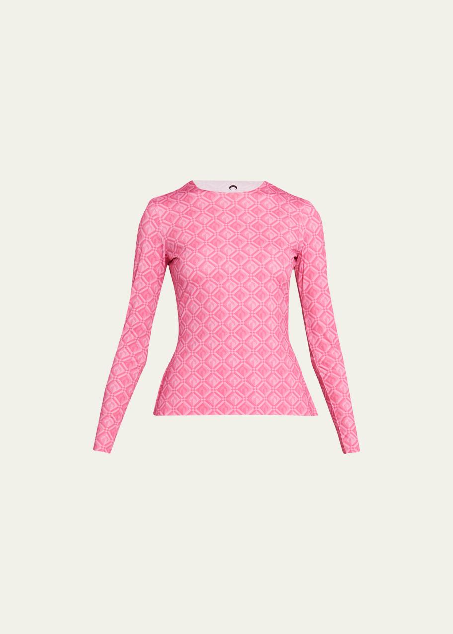 Marine Serre Moon Diamant Second-Skin Top - Bergdorf Goodman
