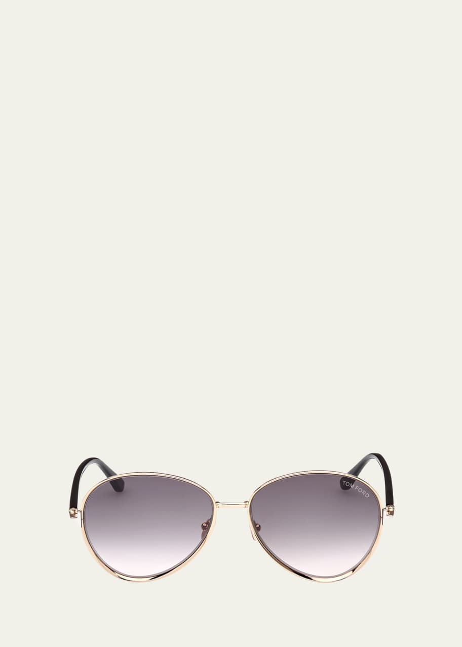 Tom ford round metal on sale sunglasses