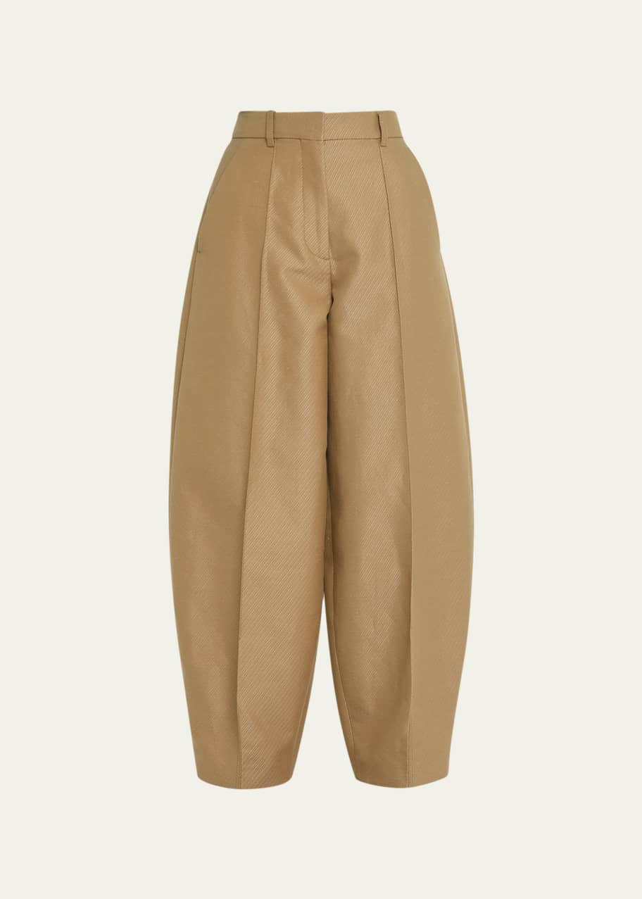 Stella McCartney Pleated Barrel-Leg Pants - Bergdorf Goodman
