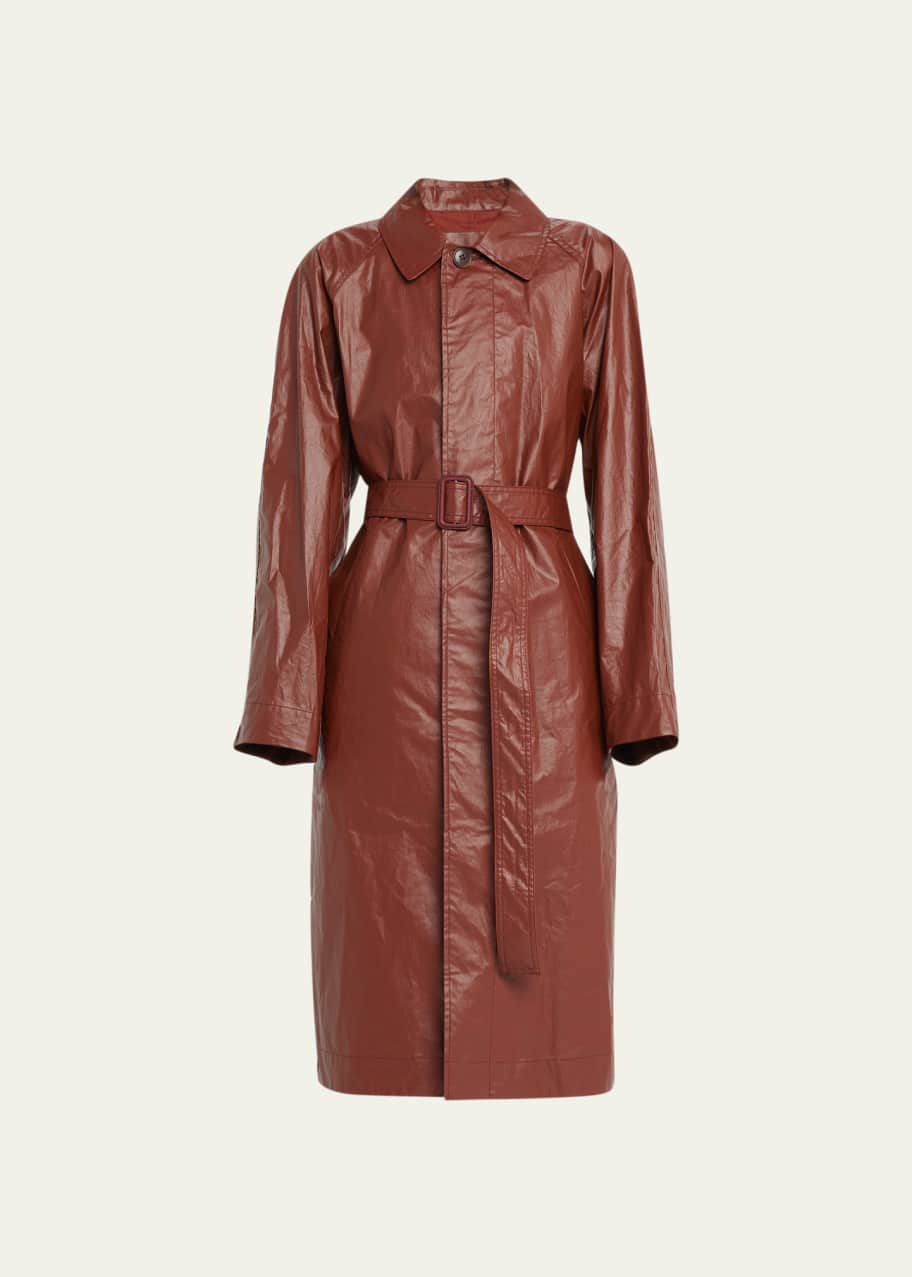 LEMAIRE Belted Mid Raincoat - Bergdorf Goodman
