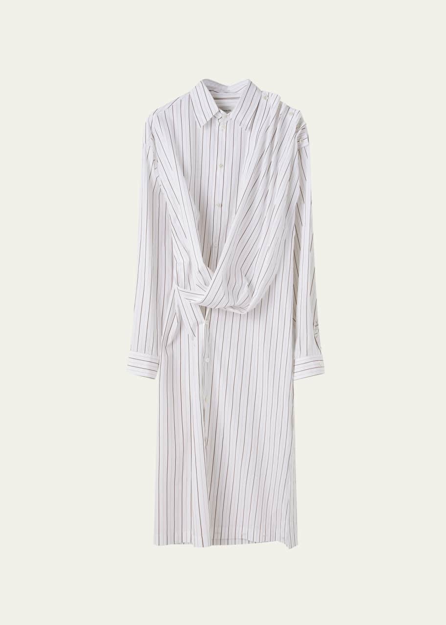 LEMAIRE Stripe Playful Buttoned Shirtdress - Bergdorf Goodman 
