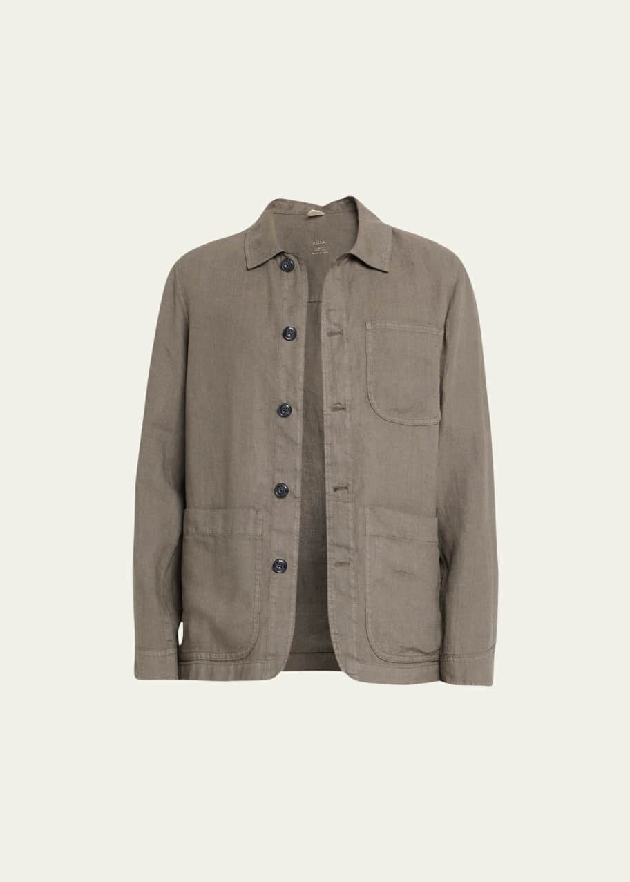 Linen top utility jacket
