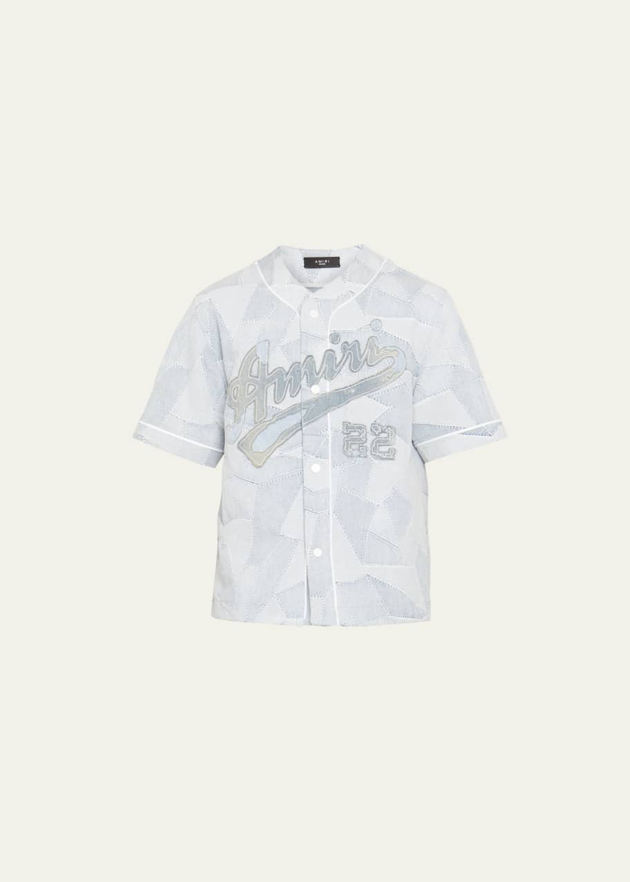 SS23 AMIRI PATCHWORK BASEBALL SHIRT XXL