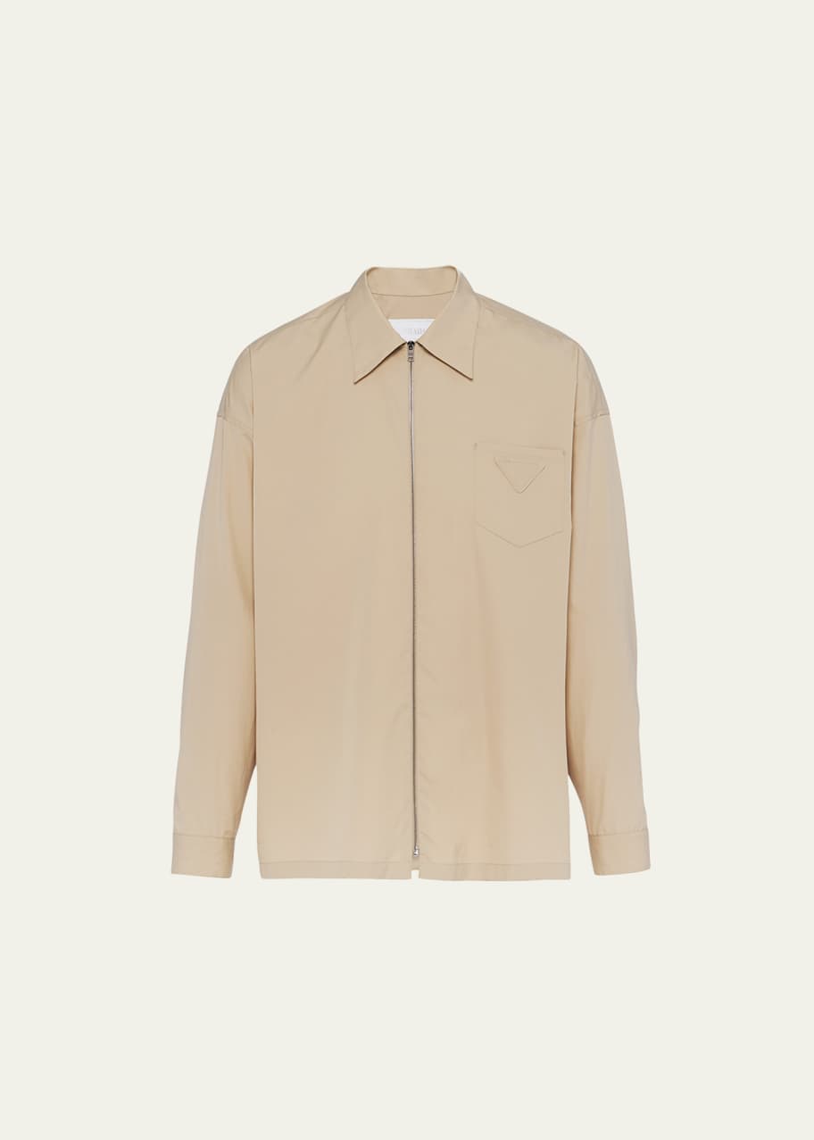 店内商品がすべてレジにて半額！！ Solid Men's Prada Cotton Goodman Bergdorf - Shirt Full-Zip トップス