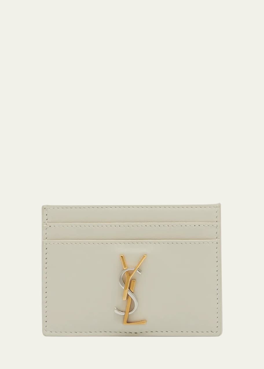 Saint Laurent YSL Monogram Card Case in Smooth Leather