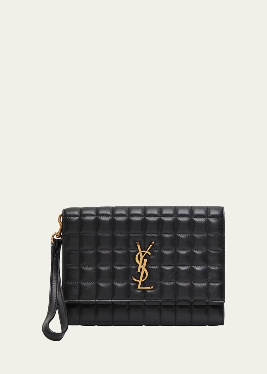 Cassandra YSL Quilted Leather Wristlet Pouch