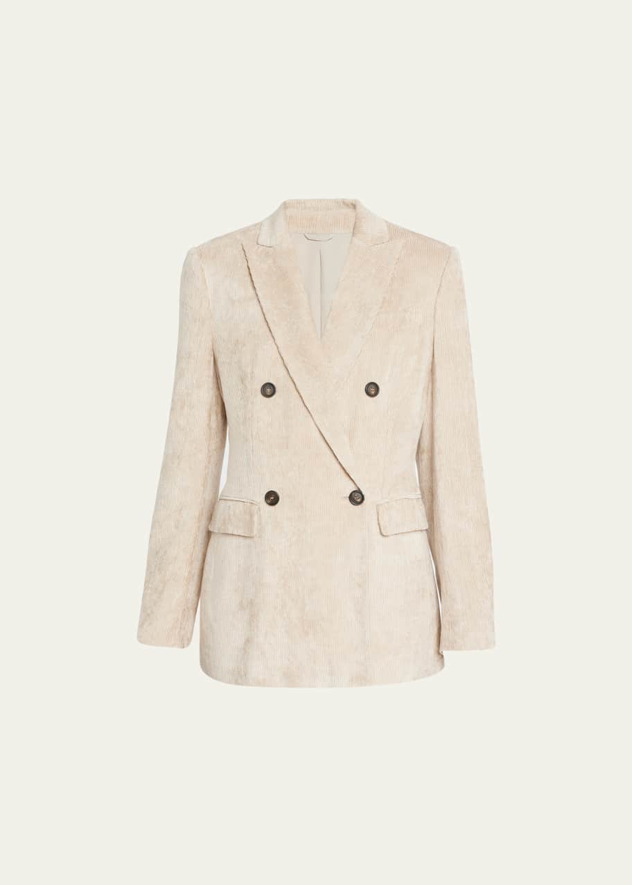 Image 1 of 1: Fluid Corduroy Tailored Blazer Jacket