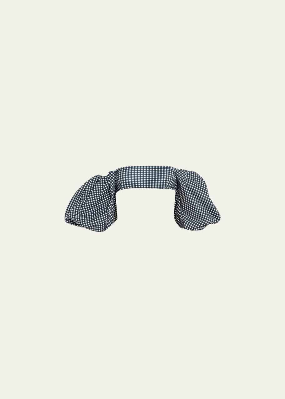 Caroline Constas Gingham Nova Puff SleeveTop Bergdorf Goodman