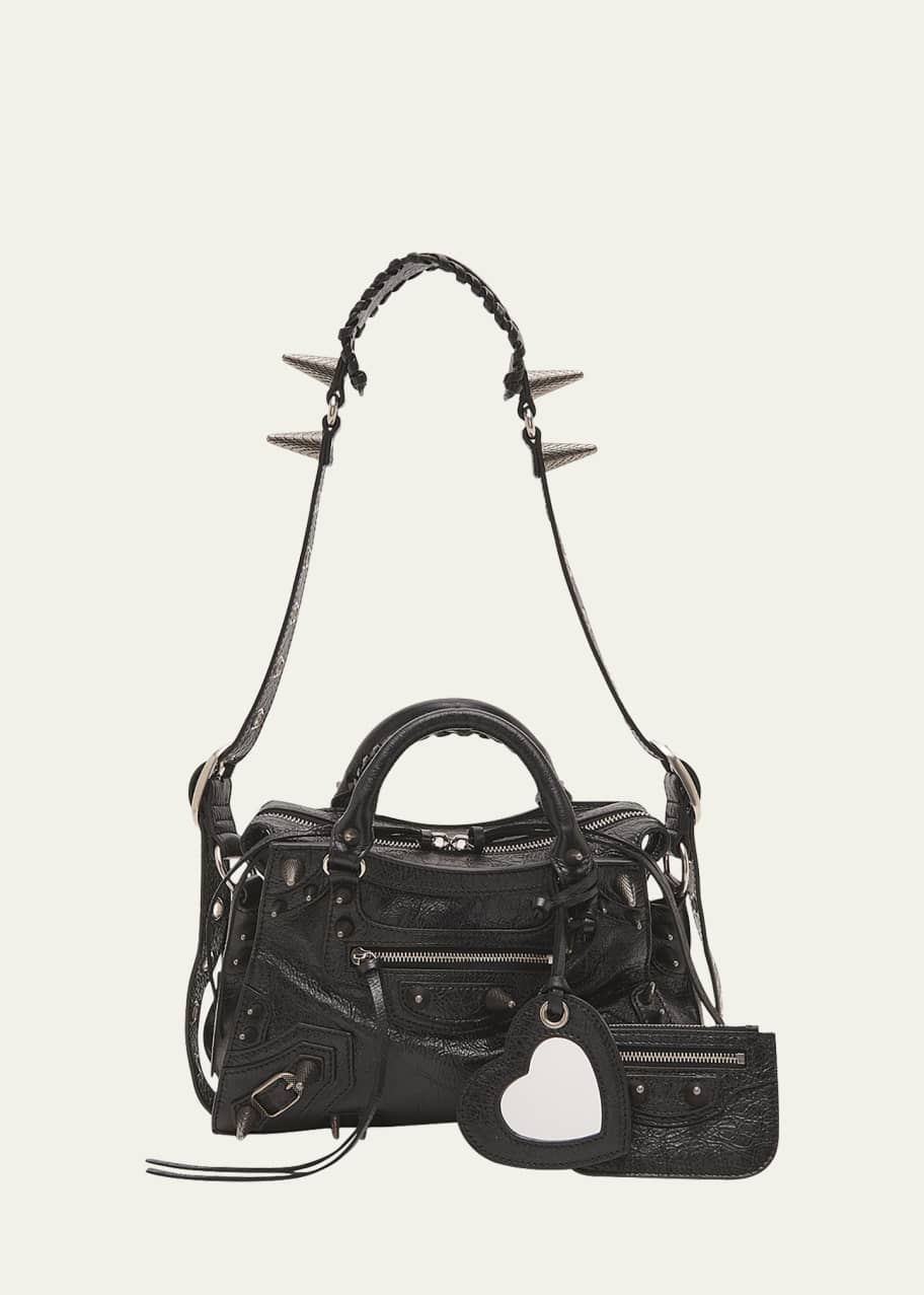 Balenciaga Neo Cagole XS Spike Leather Shoulder Bag