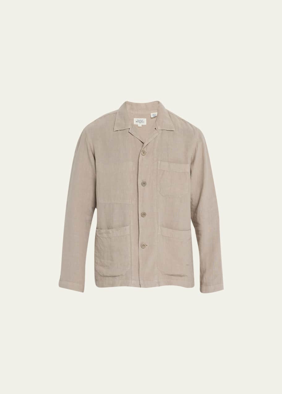 Hartford Men's Natural Linen Chore Jacket Bergdorf Goodman