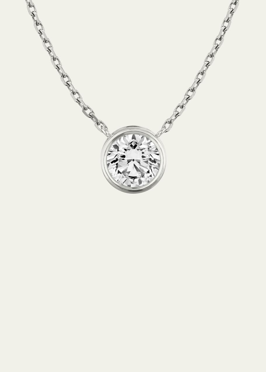 Vrai round diamond clearance bezel necklace