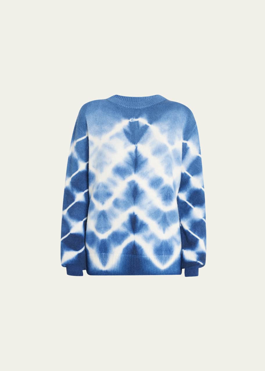 The Elder Statesman Wavy Tie Dye Oversized Cashmere Sweater Bergdorf Goodman