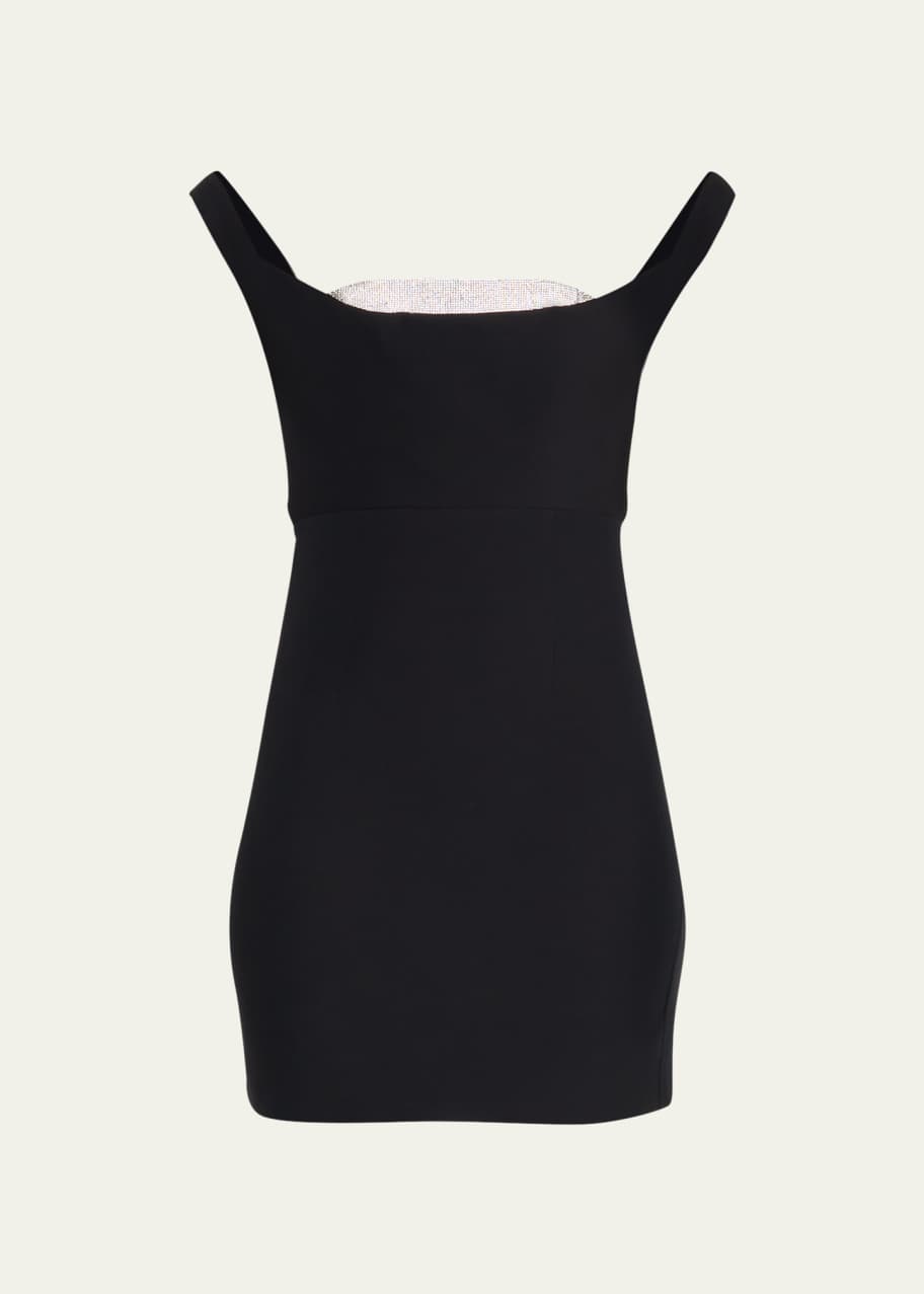 Roland Mouret Off-The-Shoulder Diamante Silk Mini Dress - Bergdorf Goodman