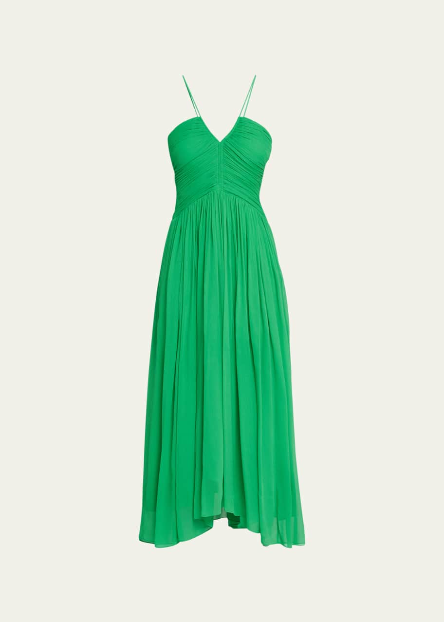 knee length dresses for ladies Palmero Floral Ruched Midi Dress main image 0