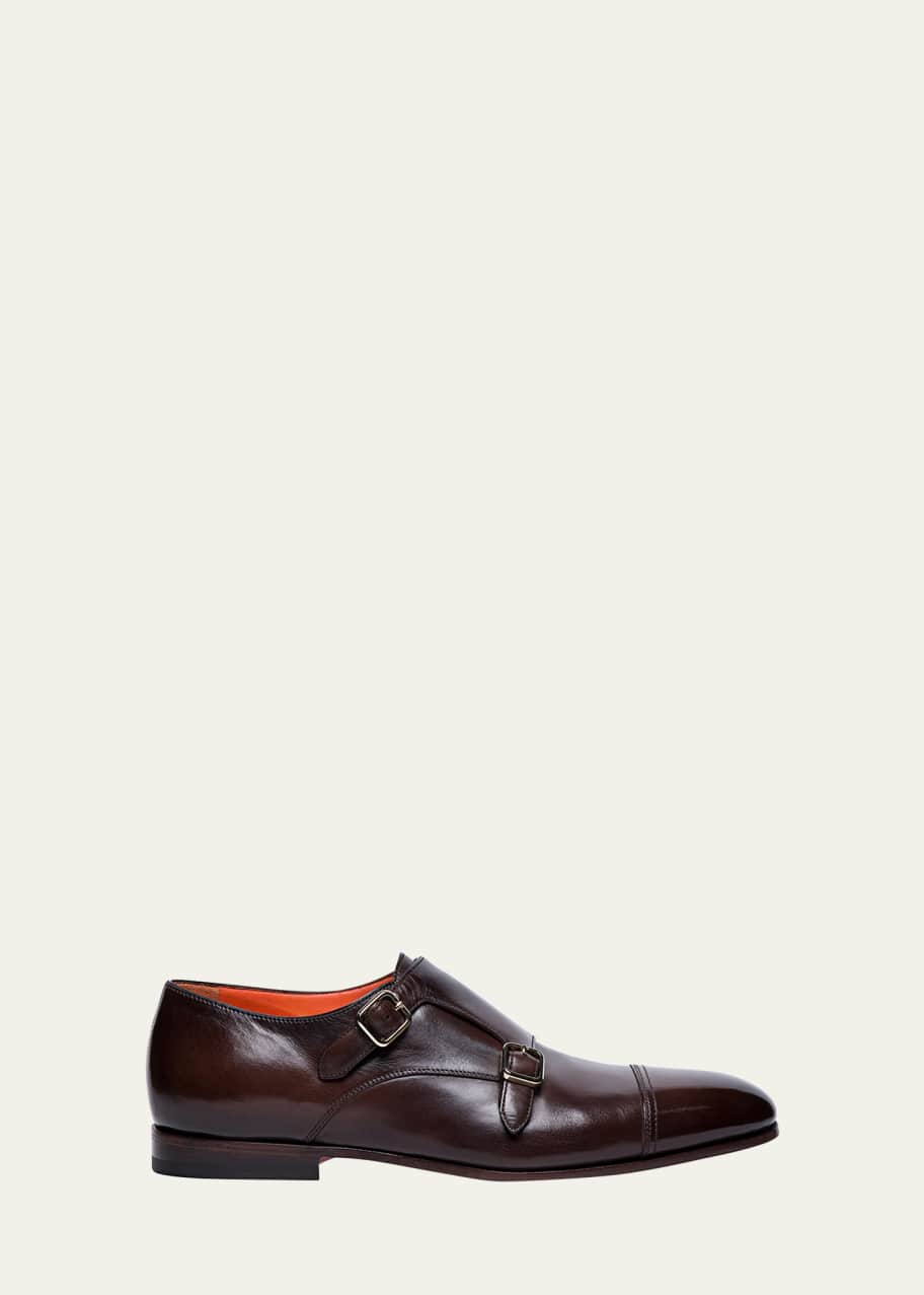 Damien Bellorini Classic Buckle Monk Strap Loafers