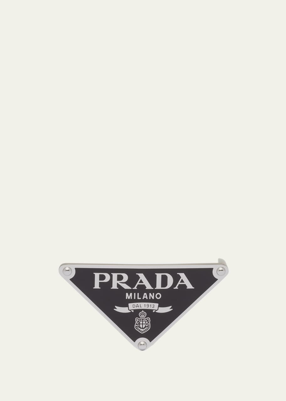 prada トライアングルロゴ Prada Men's Triangle Logo Metal Belt Buckle - Bergdorf Goodman