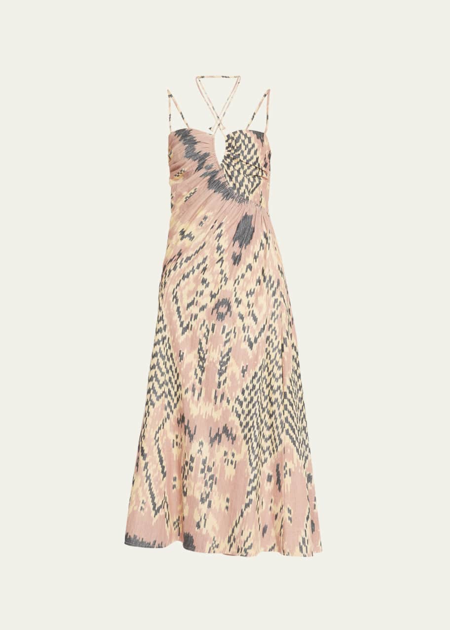 Ulla Johnson Imara Cutout Halter Midi Dress - Bergdorf Goodman