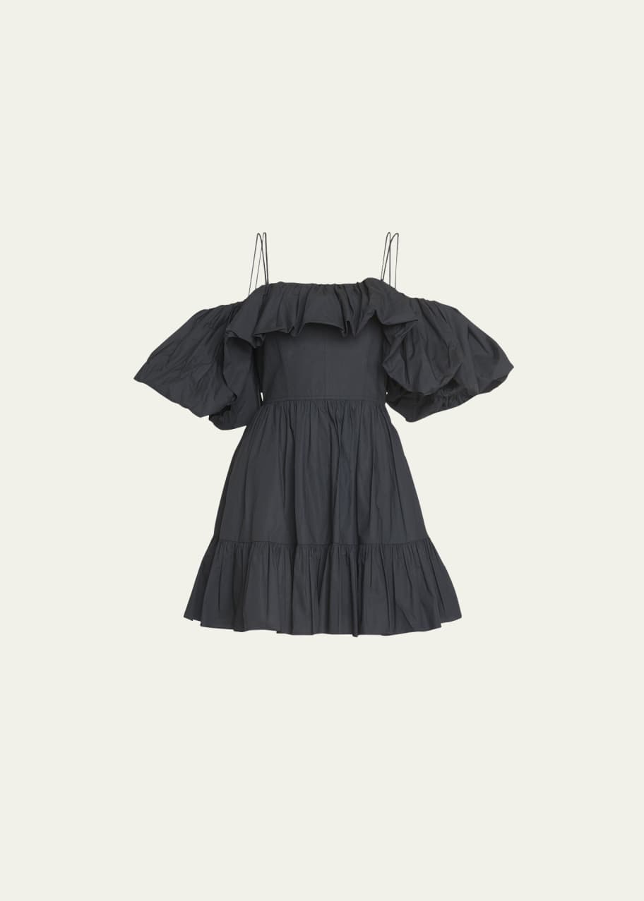 white christmas dresses Women's Red Cotton Off Shoulder Long Dress - Signe Dress main image 1