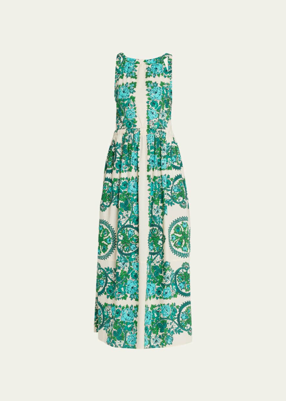 Image 1 of 1: Colomba Sleeveless Open Tie-Back Maxi Dress