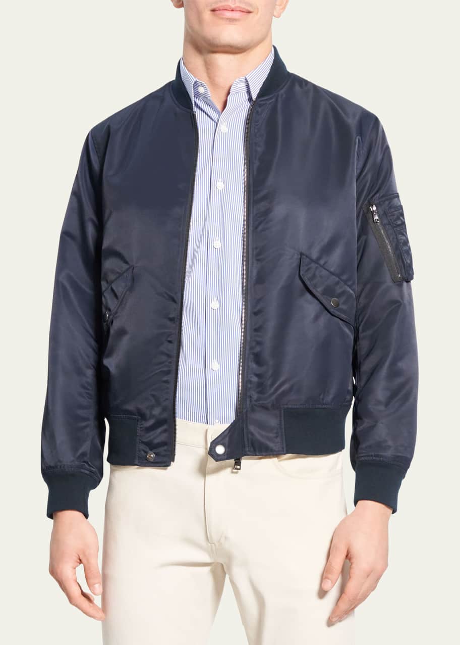 Theory Men's Nylon Flight Bomber Jacket Bergdorf Goodman