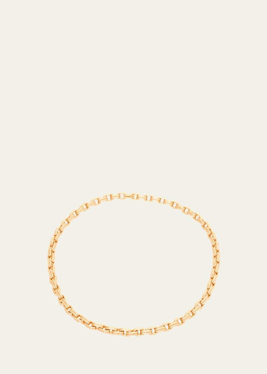 Image 1 of 1: Medium Double Box Chain Necklace in 18K Yellow Gold
