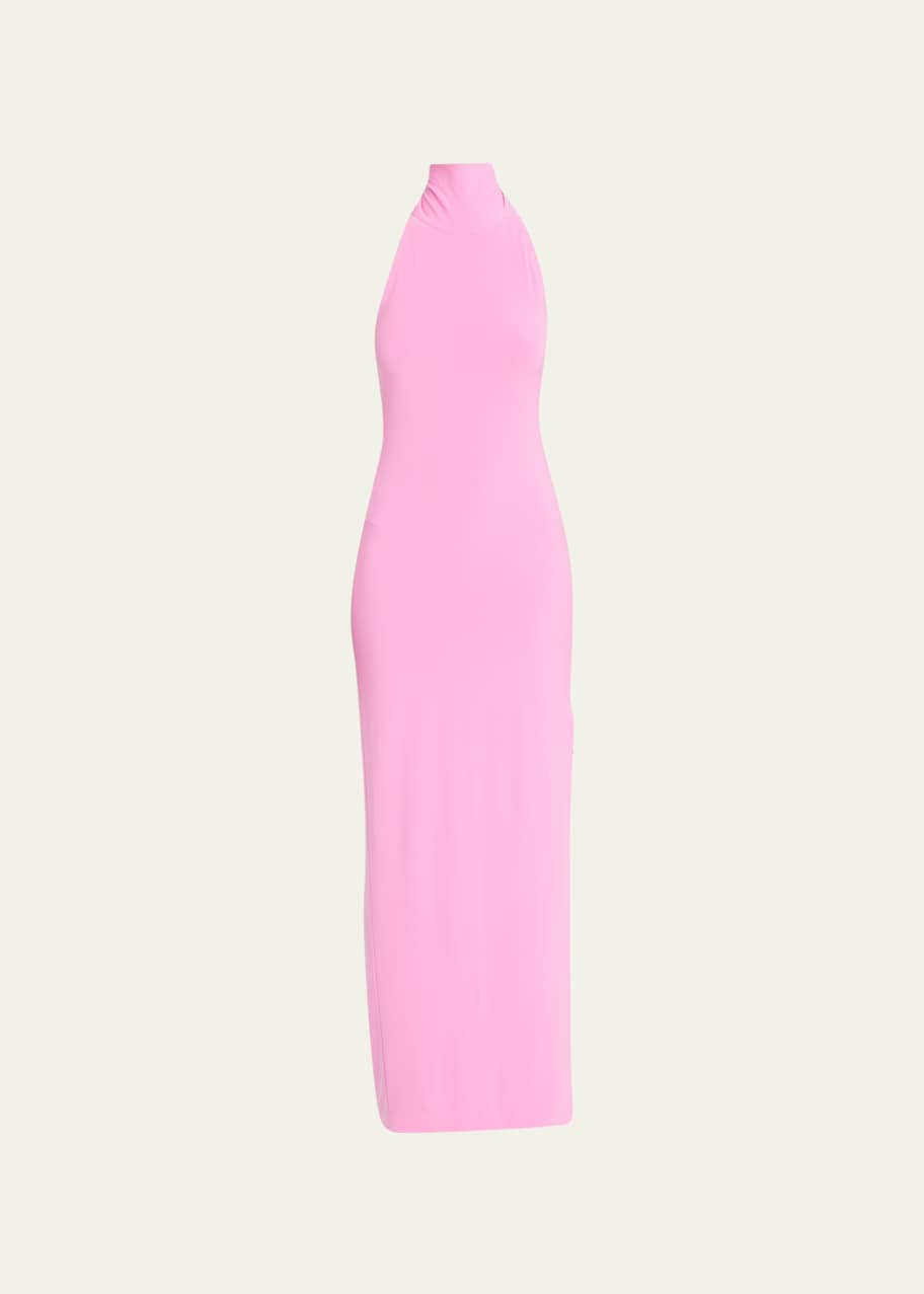 strapless open back dress Mini Dress Crystal Trim Hot Pink Cocktail Dress