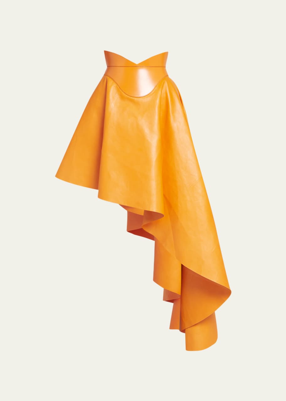 asymmetrical dress hoco 2007 Alexander McQueen Butterfly Motif Silk Asymmetric Billow Sleeve B main image 0
