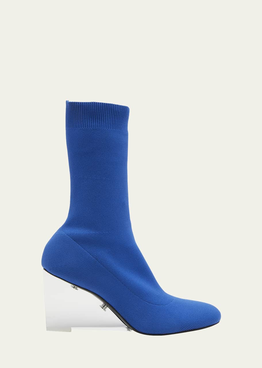 Clear sales wedge booties