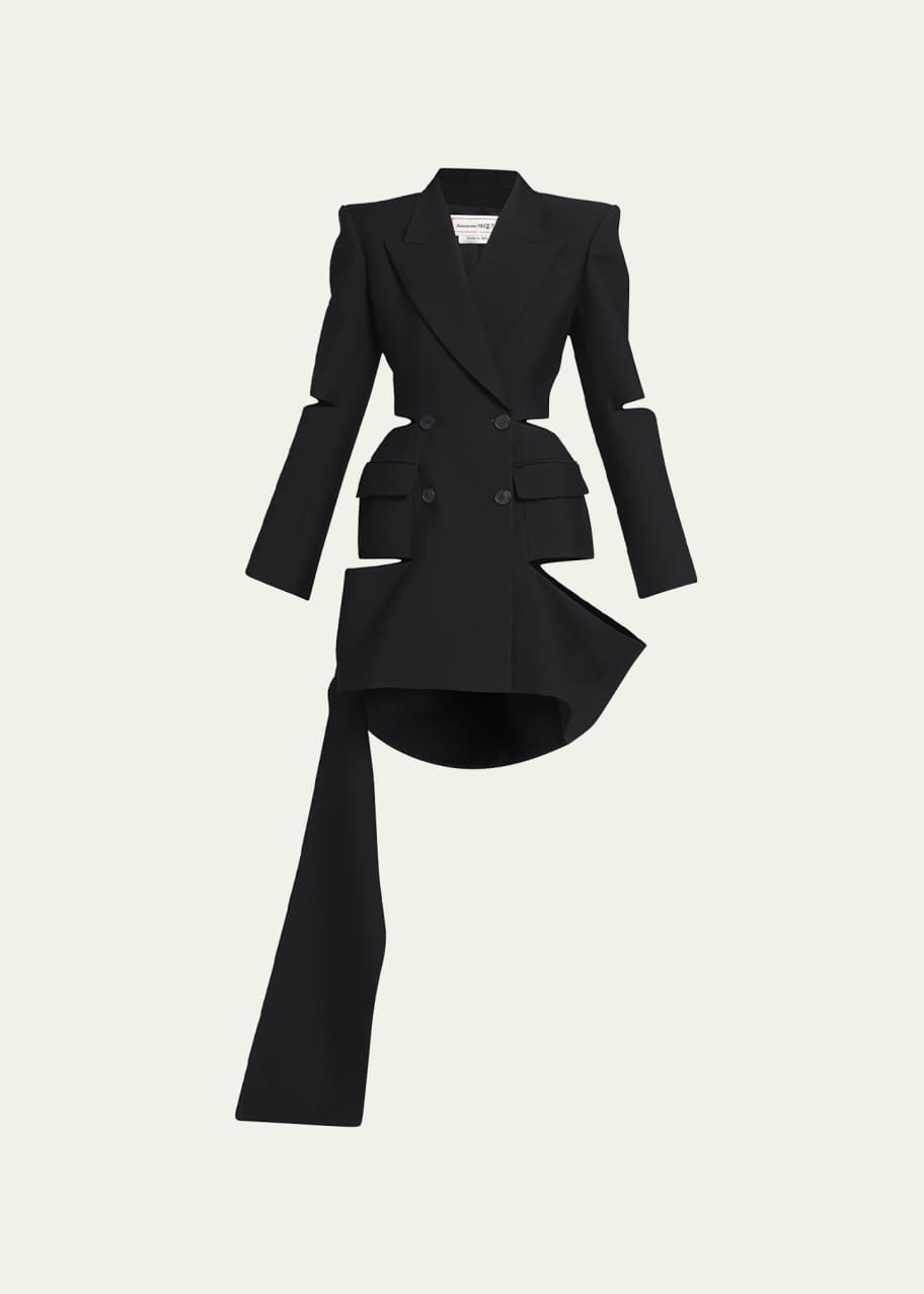 Alexander mcqueen asymmetric online blazer