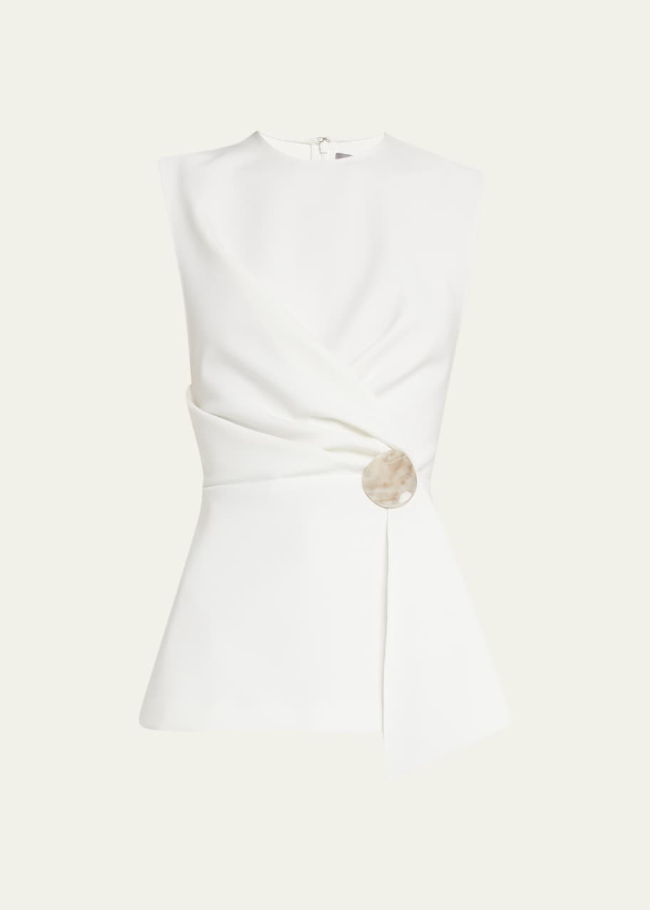 Lela Rose Asymmetrical Top with Button Detail - Bergdorf Goodman