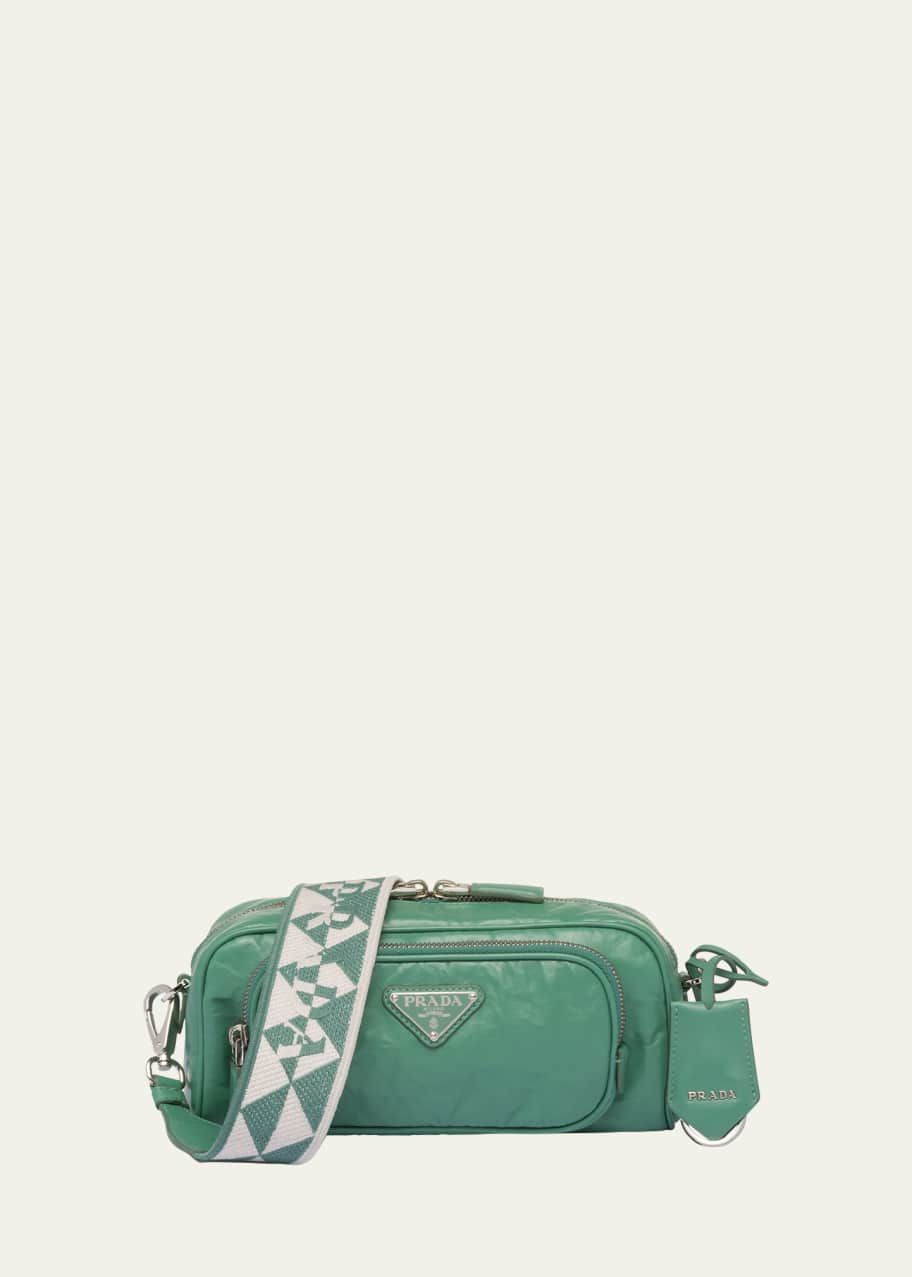 Image 1 of 1: Zip Napa Leather Crossbody Bag