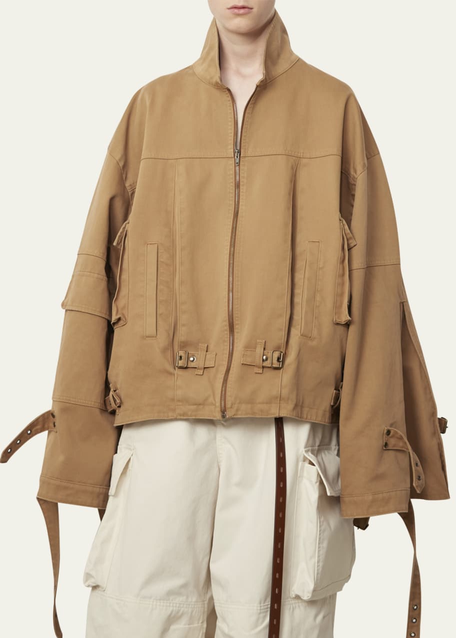HED MAYNER Men's Washed Canvas Belted Blouson Jacket - Bergdorf