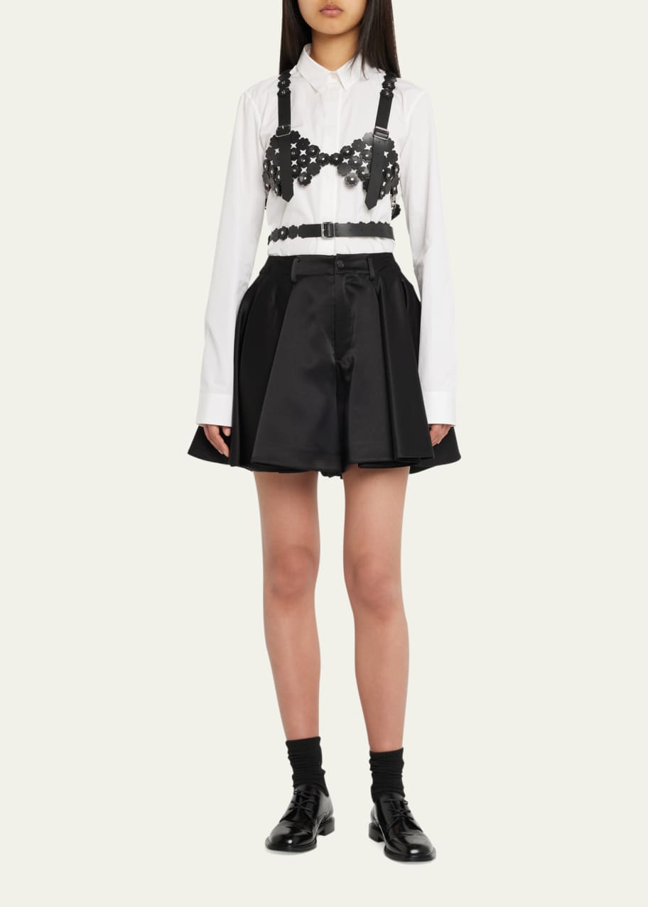 noir kei ninomiya ビスチェ Noir Kei Ninomiya Stud Flower Rubber Crisscross Bra - Bergdorf Goodman