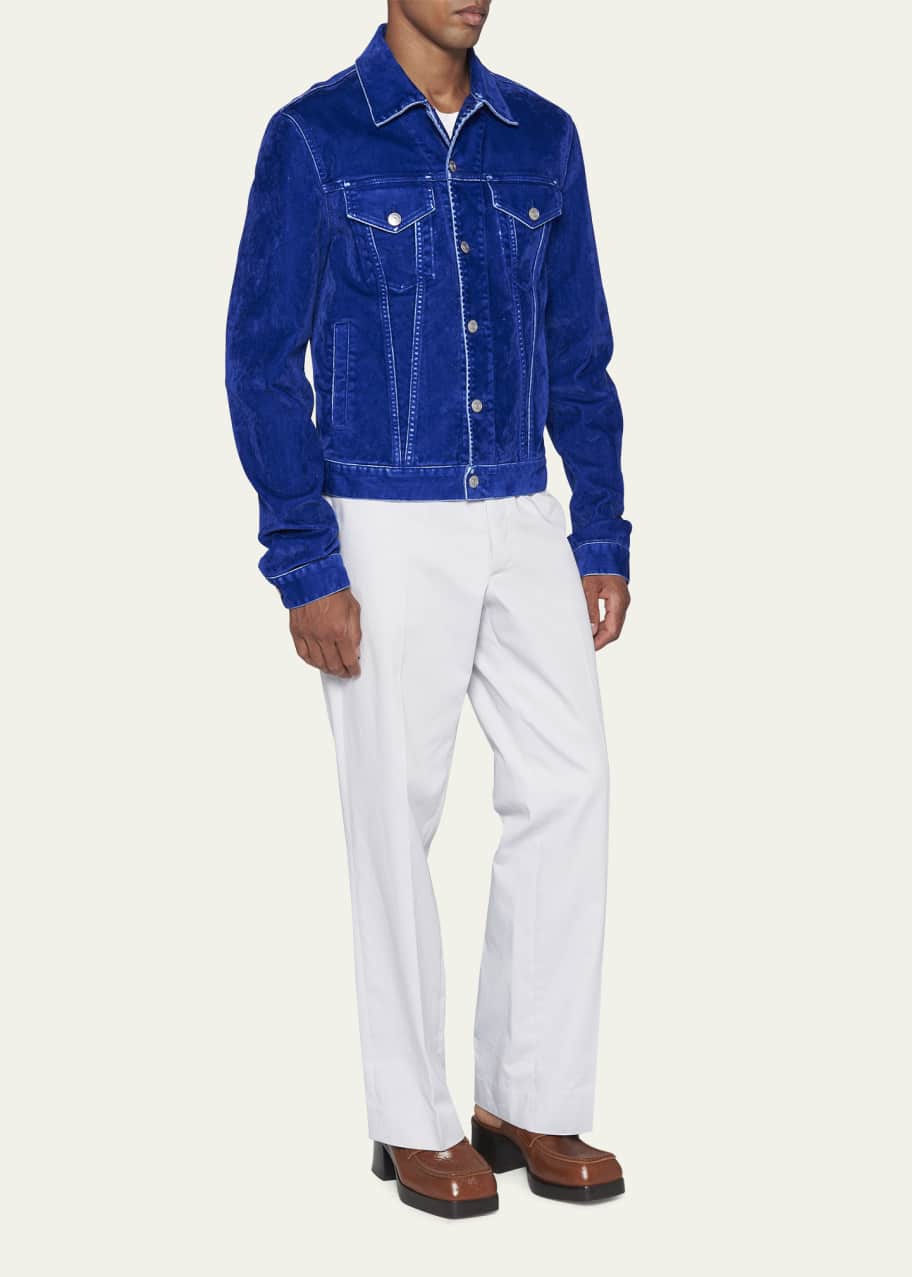 Marni Men's Flocked Velvet Trucker Jacket - Bergdorf Goodman