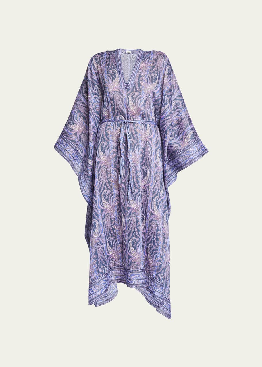 open lace back dress Purple Paisley Embroidered Quilted Monroe Midi Dress main image 0